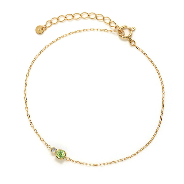 即日発送】ペリドット×ダイヤモンド K18/K10ブレスレット・リゼッテ