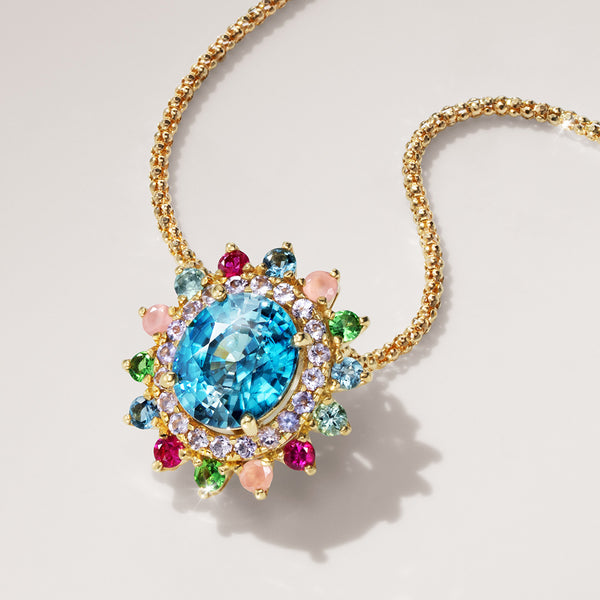 えー子 店舗限定】ブルージルコン K18YG チョーカー・エクラクルール