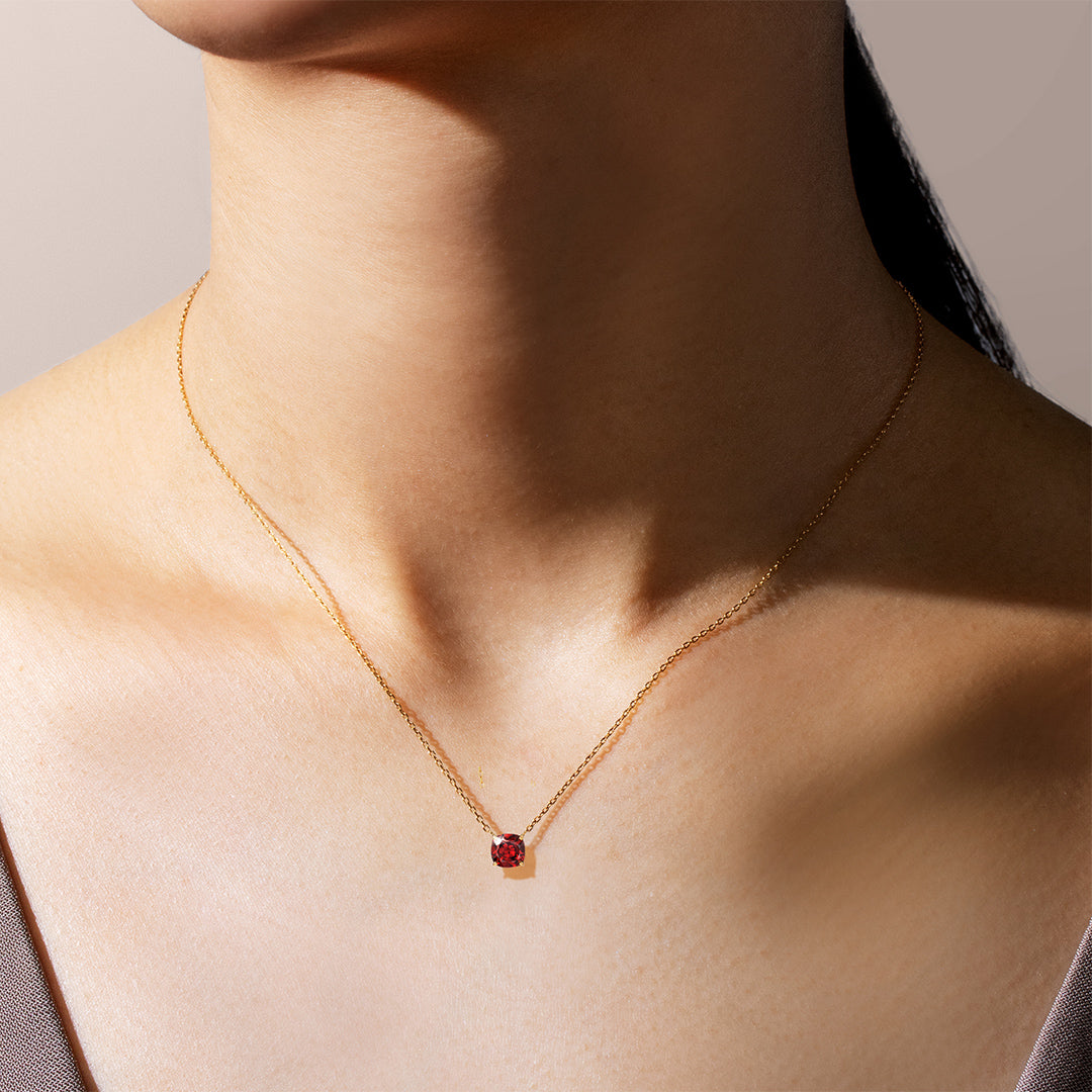 【即日発送】ガーネット K10/K18/PTネックレス・セラム