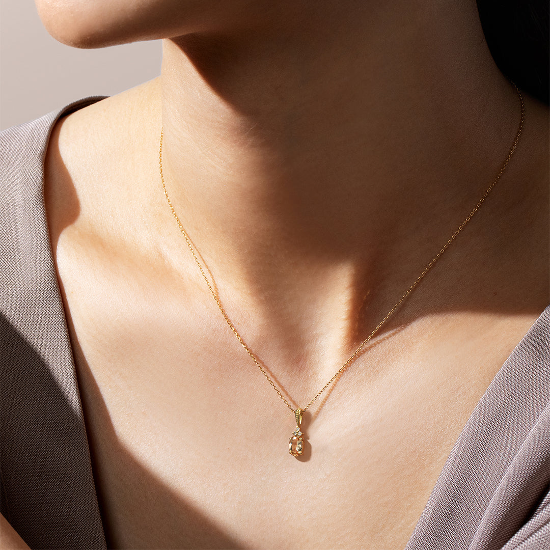 ビズー公式】インペリアル トパーズ ダイヤモンド K18(18金