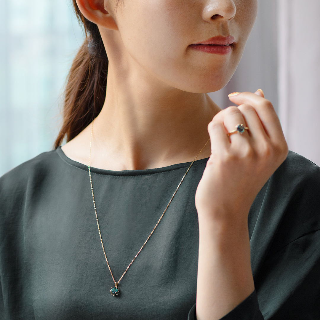 【即日発送】アレキサンドライト(ラボグロウン) K18/PTペンダントトップ・ルミリエム