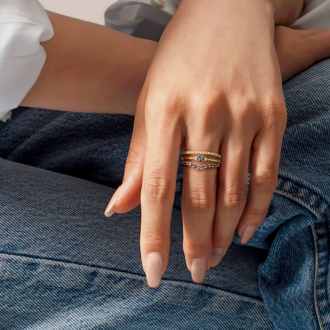 【大丸福岡天神店 先行販売・期間限定】ベキリーブルーガーネット K10/K18/PTリング・メルヴェ