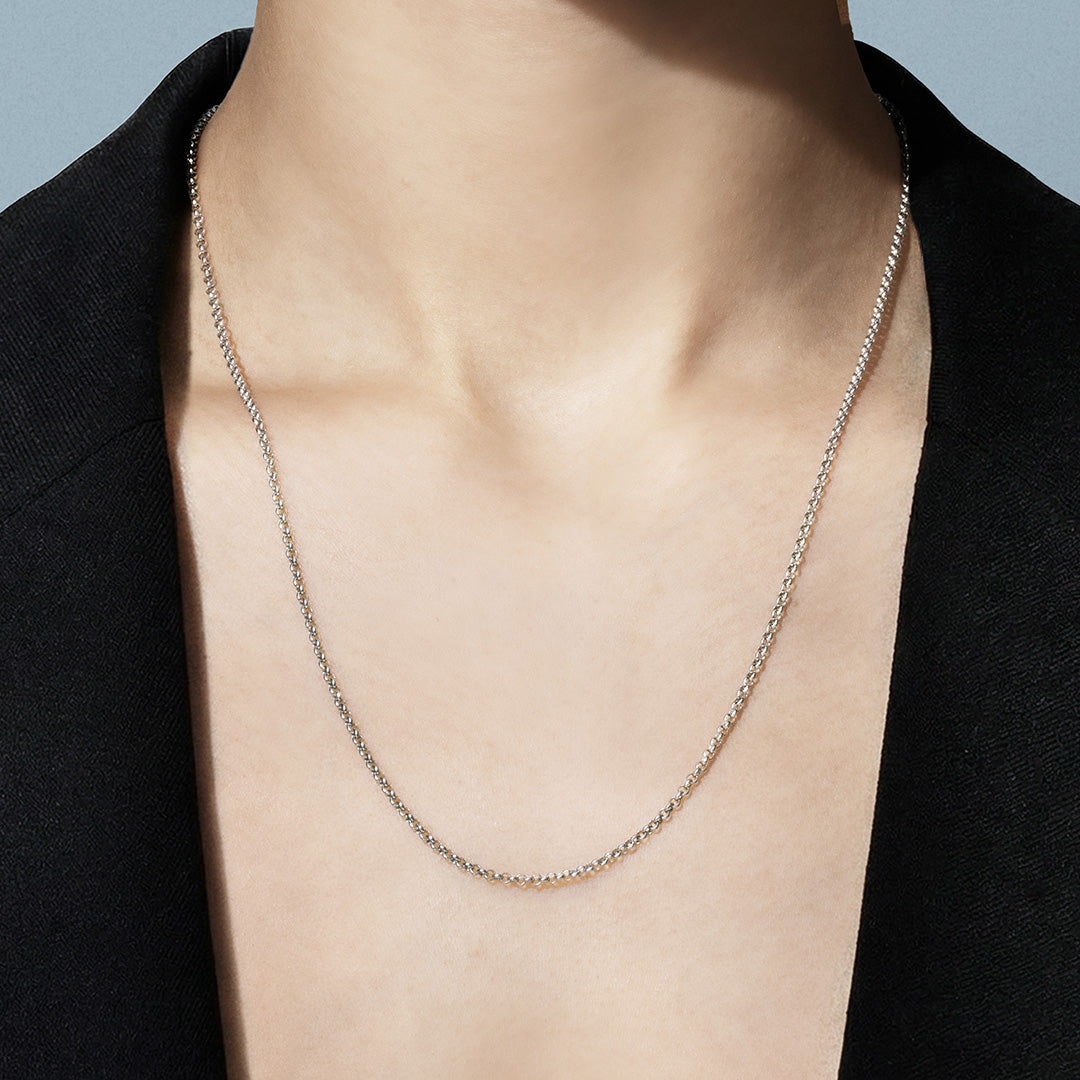 【即日発送】SV925 チェーンネックレス50㎝・ロロ