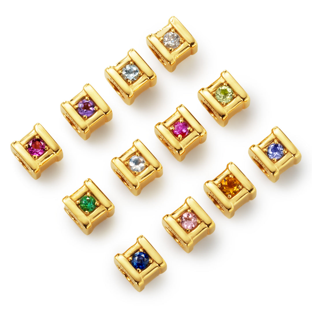 【即日発送】バースストーン SV925ブレスレットチャーム・ジェムキューブ（チャーム単品）