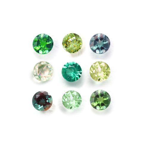 50種ストーン K18/PT カラーカクテル【グリーンの宝石】