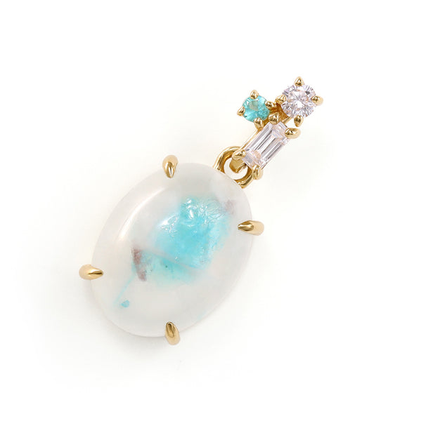 店舗限定】パライバインクォーツ×K18イエローゴールドペンダントトップ