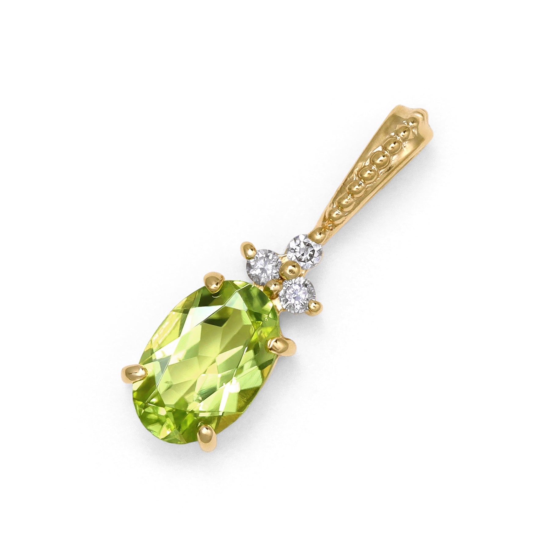 ビズー公式】ペリドット ダイヤモンド K18(18金) ペンダントトップ