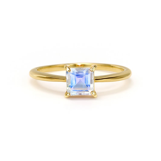 ロイヤルブルームーンストーン K18/PTリング・セラム