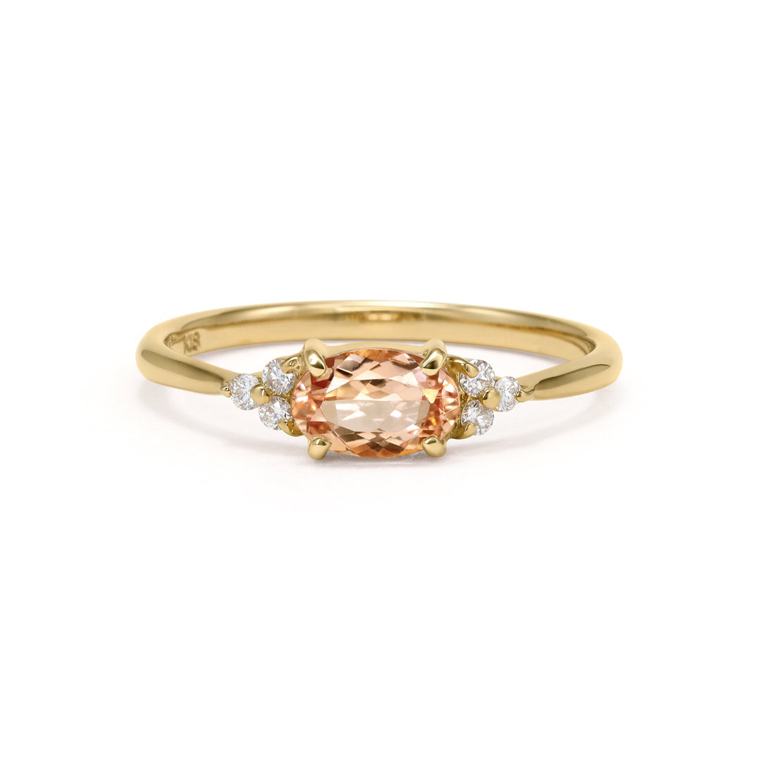 インペリアル　トパーズ0.80ct ダイヤ0.35ctリング 12号18kPG インペリアルトパーズ ダイヤモンドリング ITZ 3.59ct D 0.44ct