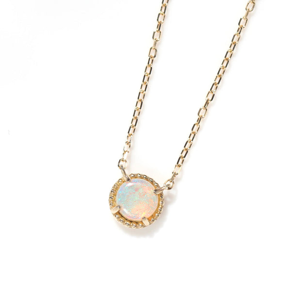 オーストラリア産 オパール K10 ネックレス エキューム