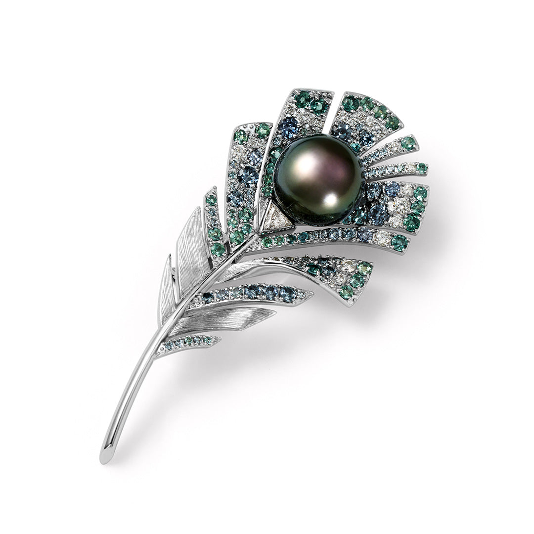 【Tales of Her・京都店限定】黒蝶真珠×マルチカラージュエル PTマルチウェアジュエリー・クロマプリュメプリンシパル