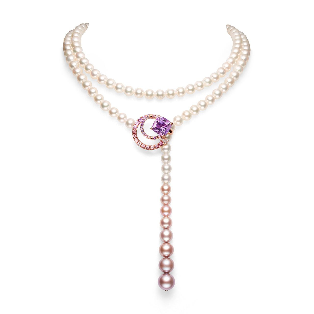 【Tales of Her・京都店限定】あこや真珠×マルチカラージュエル K18ネックレス・パルファシオンプリンシパル