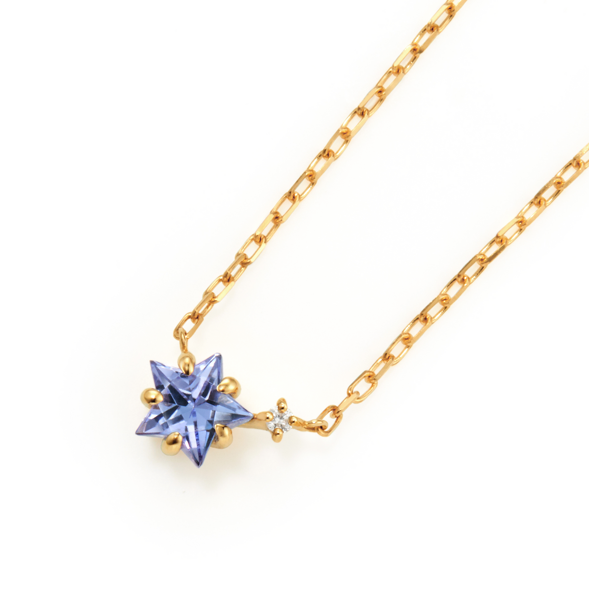 即日発送】タンザナイト K18/K10ネックレス・アルガ 即日発送】タンザナイト K18/K10ネックレス・アルガ