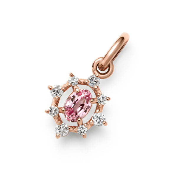 Pt950パパラチアサファイアトップ PT850/PT950 パパラチアサファイア ダイヤモンド ネックレス