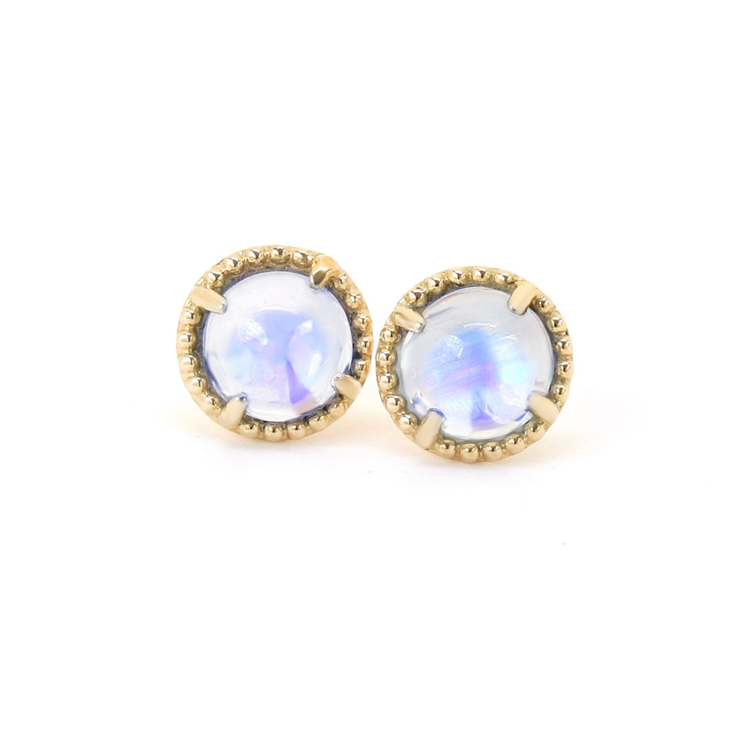 【在庫限り・即日発送】ブルームーンストーン×K10ピアス・エキューム