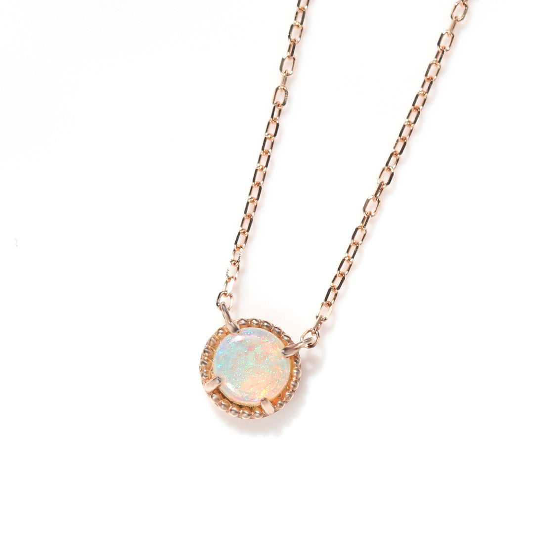 【在庫限り・即日発送】オパール(オーストラリア産) K10ネックレス・エキューム