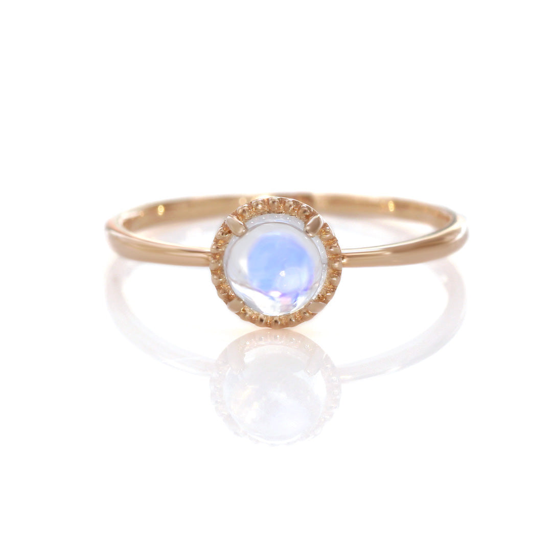 ビズー公式】ブルームーンストーン K10(10金) リング エキューム