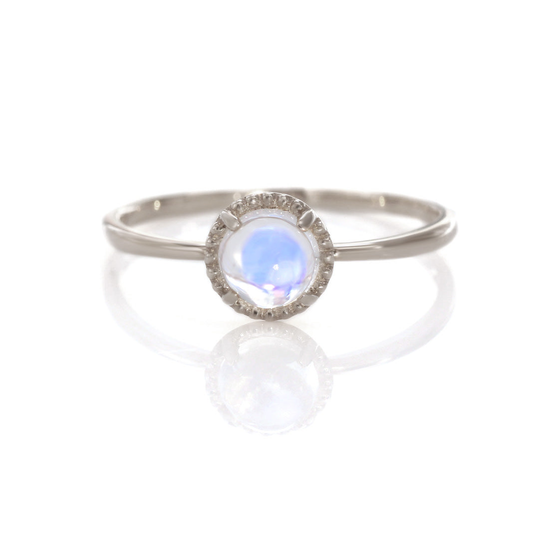 ビズー公式】ブルームーンストーン K10(10金) リング エキューム