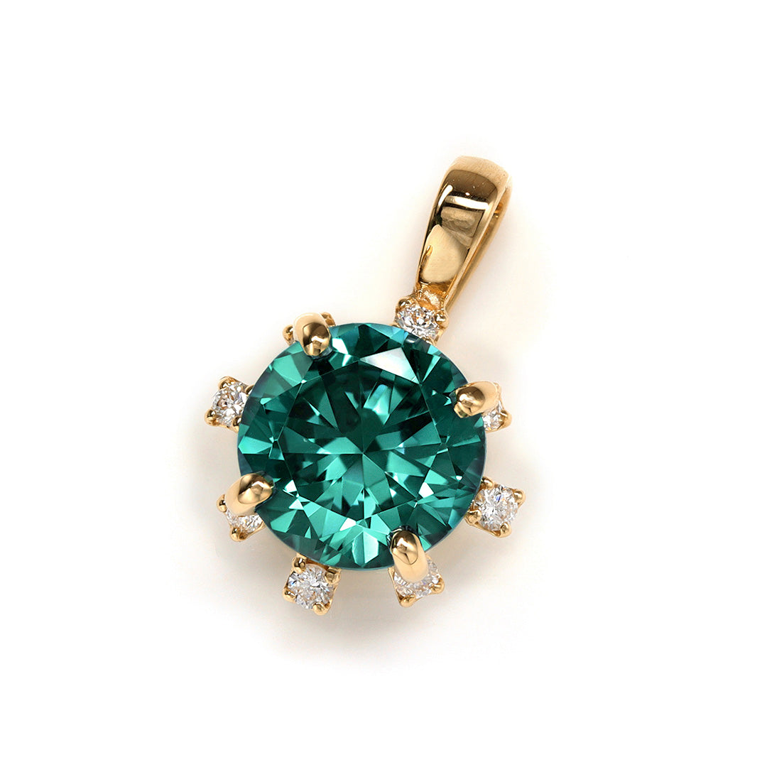 【即日発送】アレキサンドライト(ラボグロウン) K18/PTペンダントトップ・ルミリエム