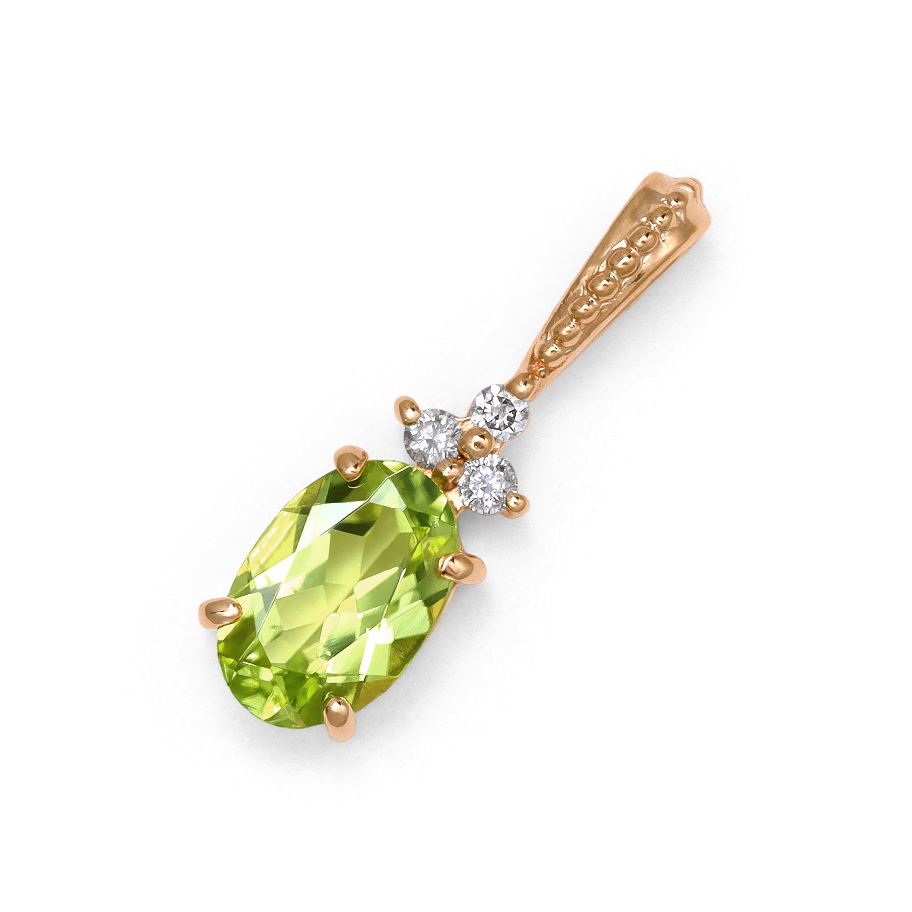 ペリドット×ダイヤモンド K10/K18/PTペンダントトップ・フラヴィ