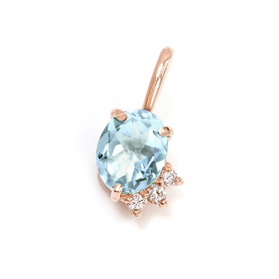 アクアマリン×ダイヤモンド K10ペンダントトップ・オルシェ