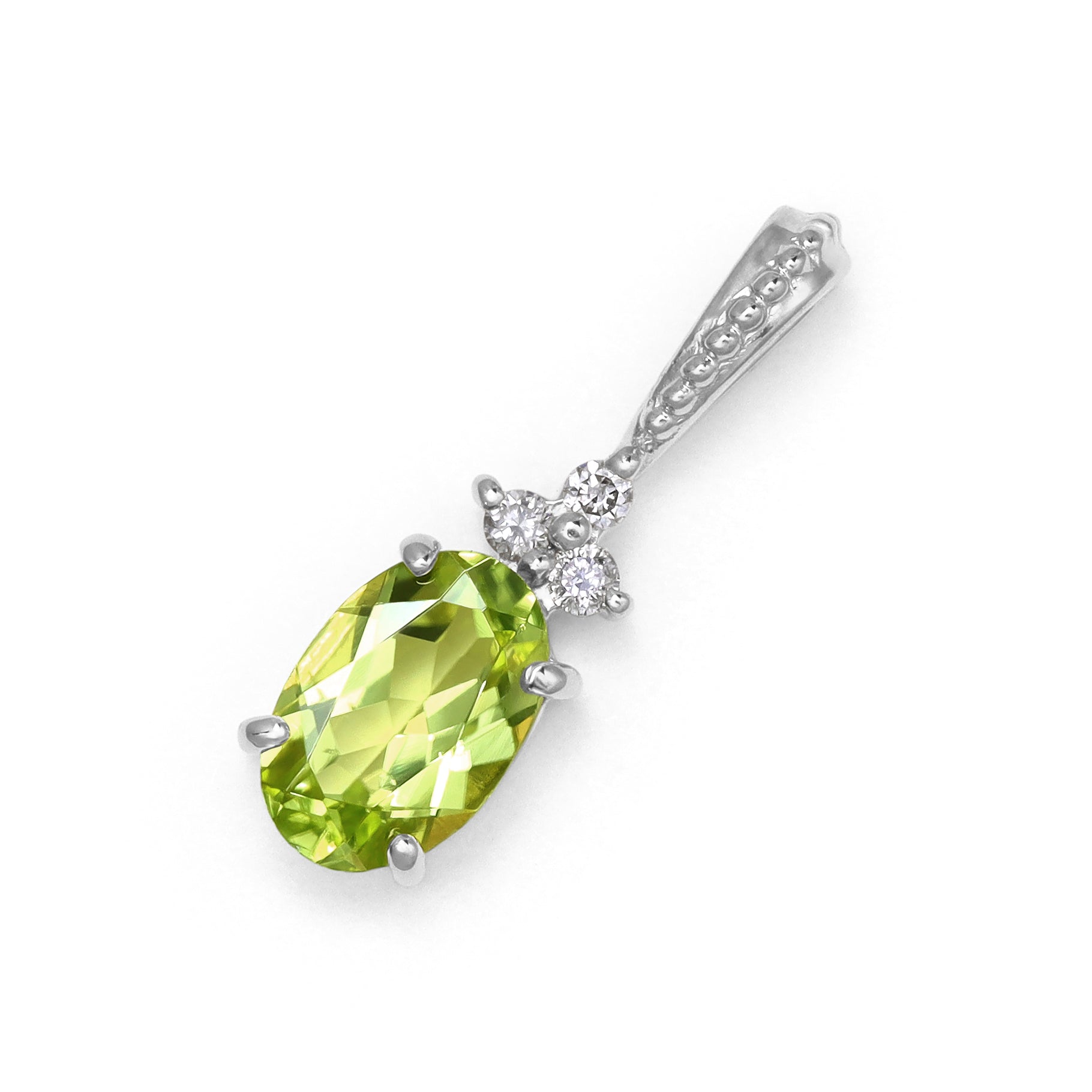 ペリドット×ダイヤモンド K10/K18/PTペンダントトップ・フラヴィ