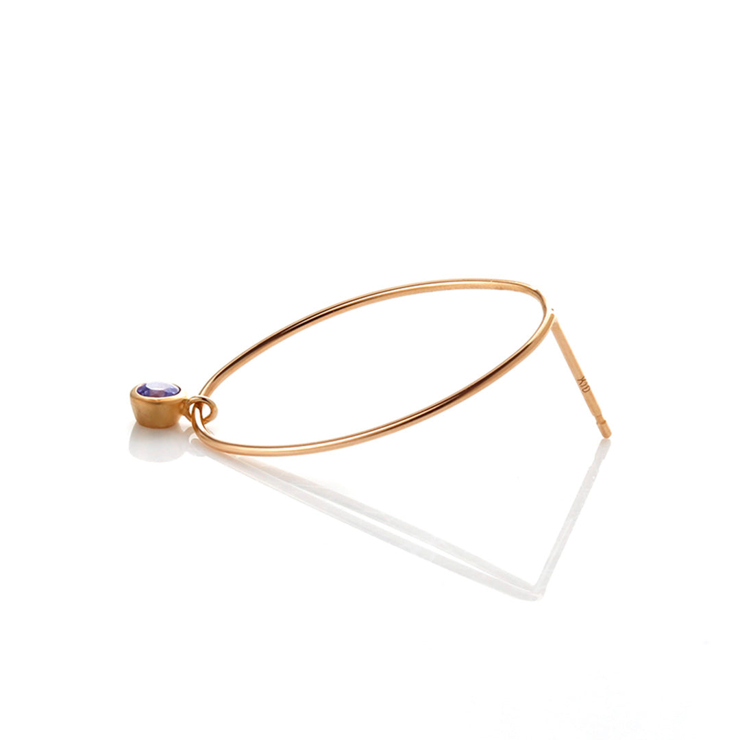 【在庫限り・即日発送】タンザナイトK10ピアス・エリプス