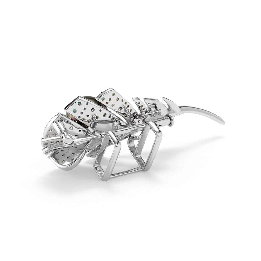 【Tales of Her・京都店限定】黒蝶真珠×マルチカラージュエル PTマルチウェアジュエリー・クロマプリュメプリンシパル