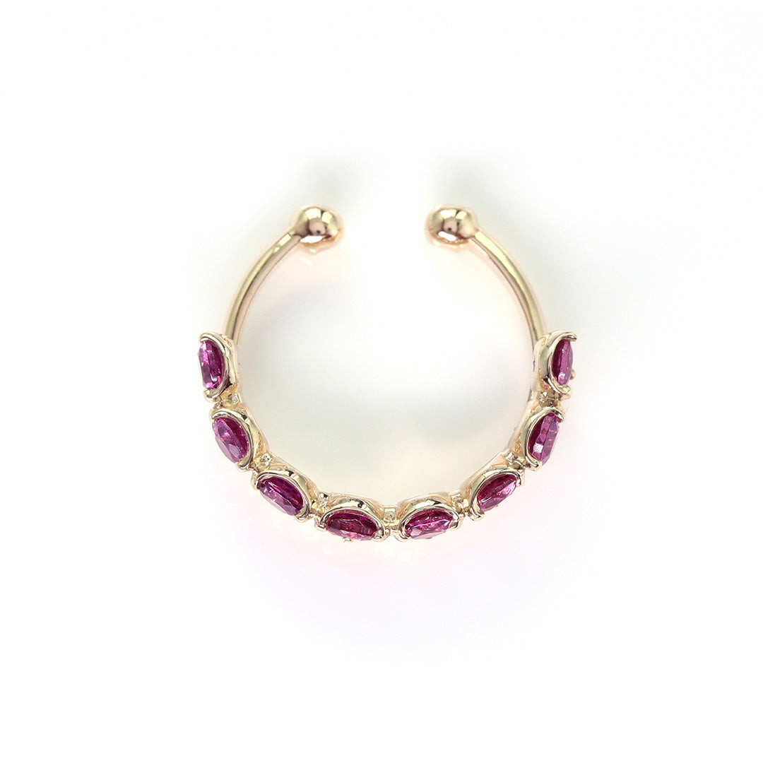 【在庫限り・即日発送】ロードライトガーネット K10イヤーカフ(片耳)・フィリ