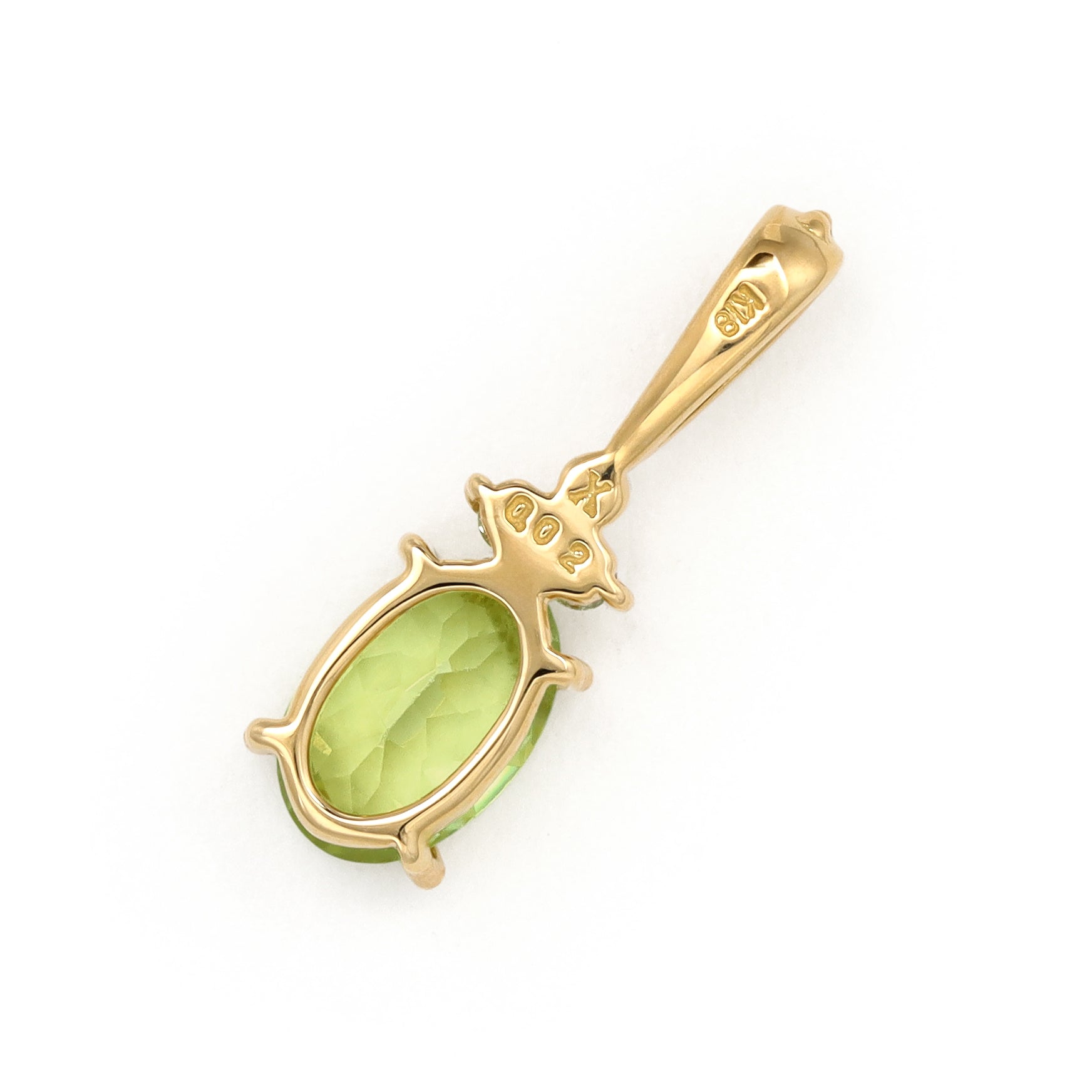 ビズー公式】ペリドット ダイヤモンド K18(18金) ペンダントトップ