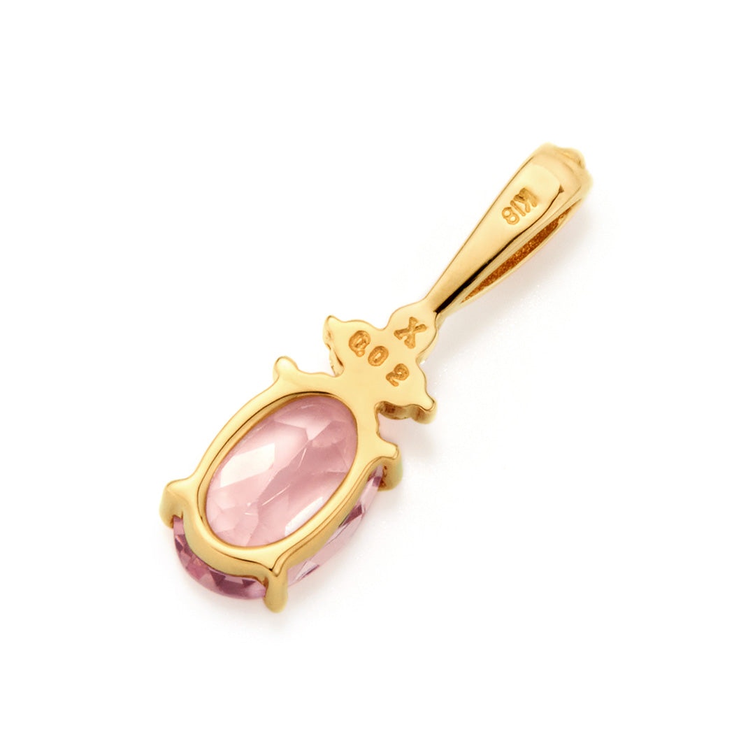 【即日発送】シャンパンガーネット×ダイヤモンド K10/K18/PT ペンダントトップ・フラヴィ