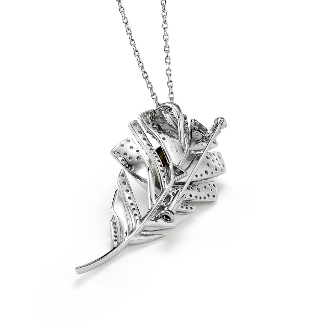 【Tales of Her・京都店限定】黒蝶真珠×マルチカラージュエル PTマルチウェアジュエリー・クロマプリュメプリンシパル