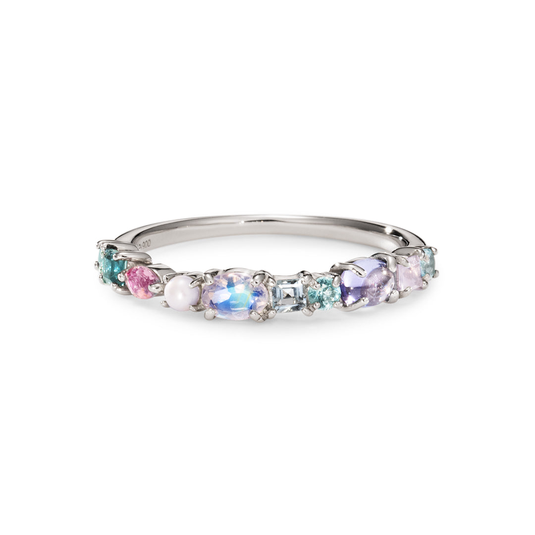 マルチカラージュエル K10/K18/PTリング・スノールナパフメ