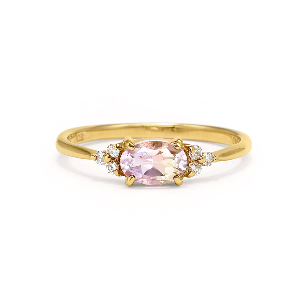 【即日発送】アメトリン×ダイヤモンド K10/K18/PTリング・フラヴィ