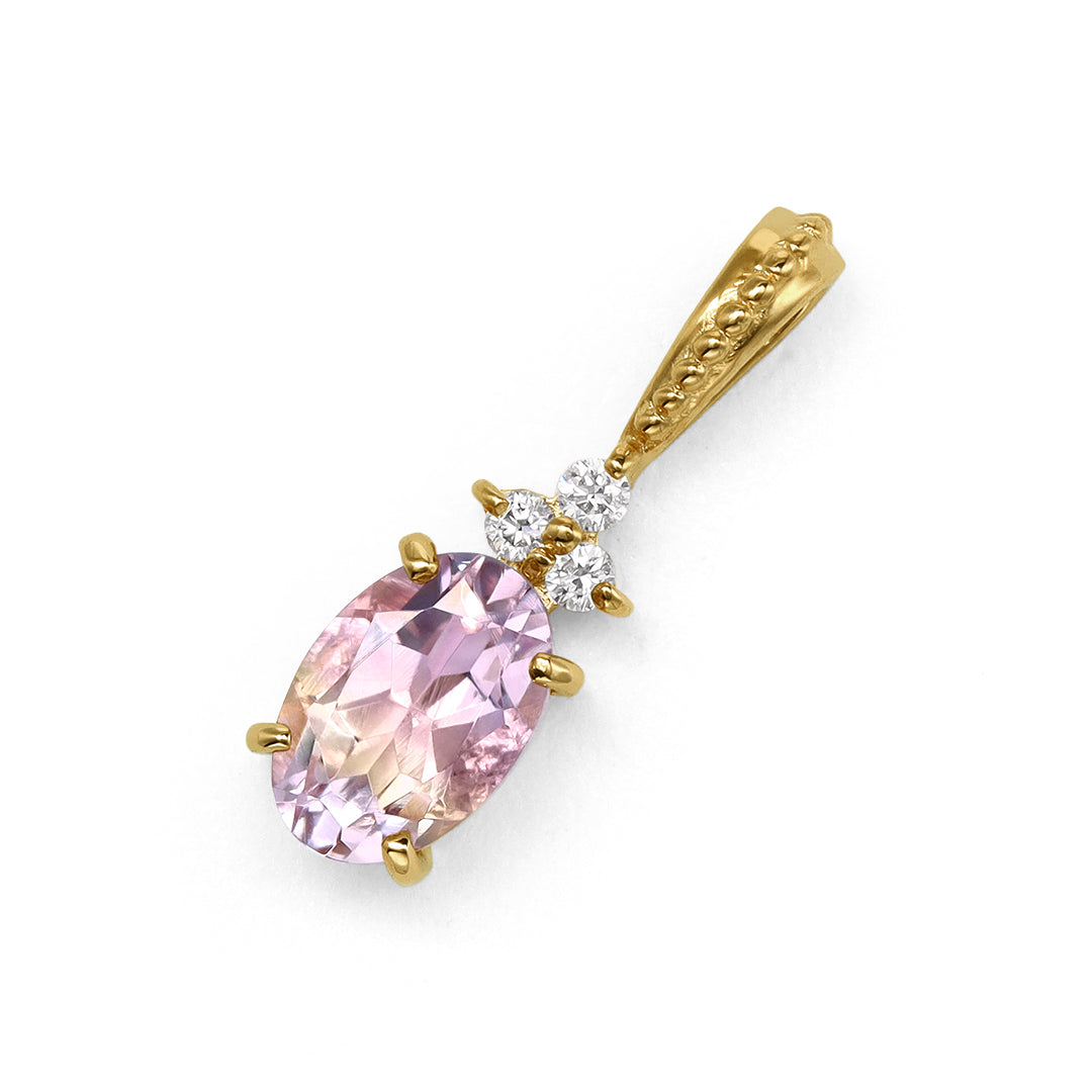 アメトリン×ダイヤモンド K10/K18/PTペンダントトップ・フラヴィ