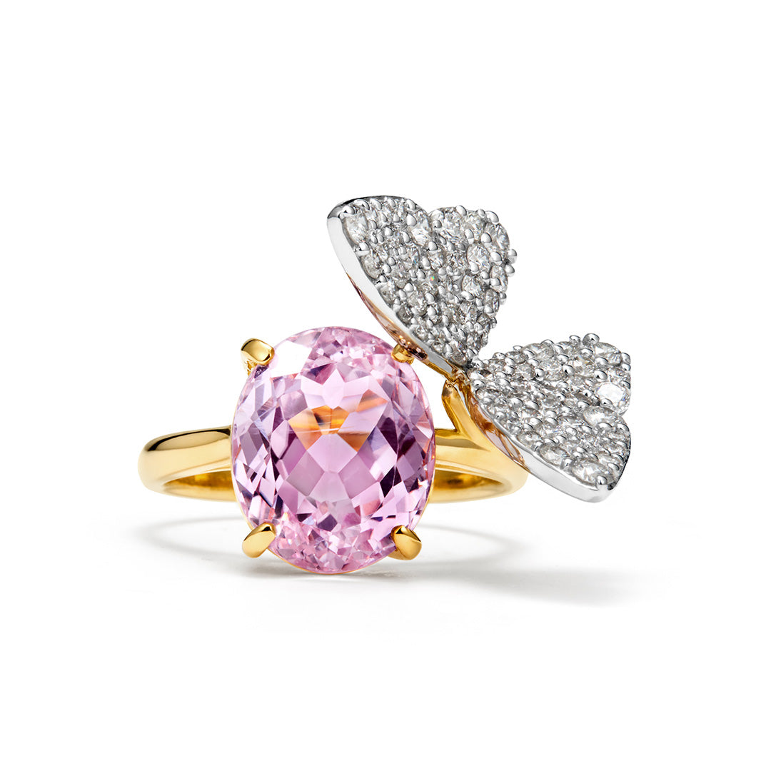 【店舗限定】クンツァイト K18/PT リング・ブーケパピヨンプリンシパル