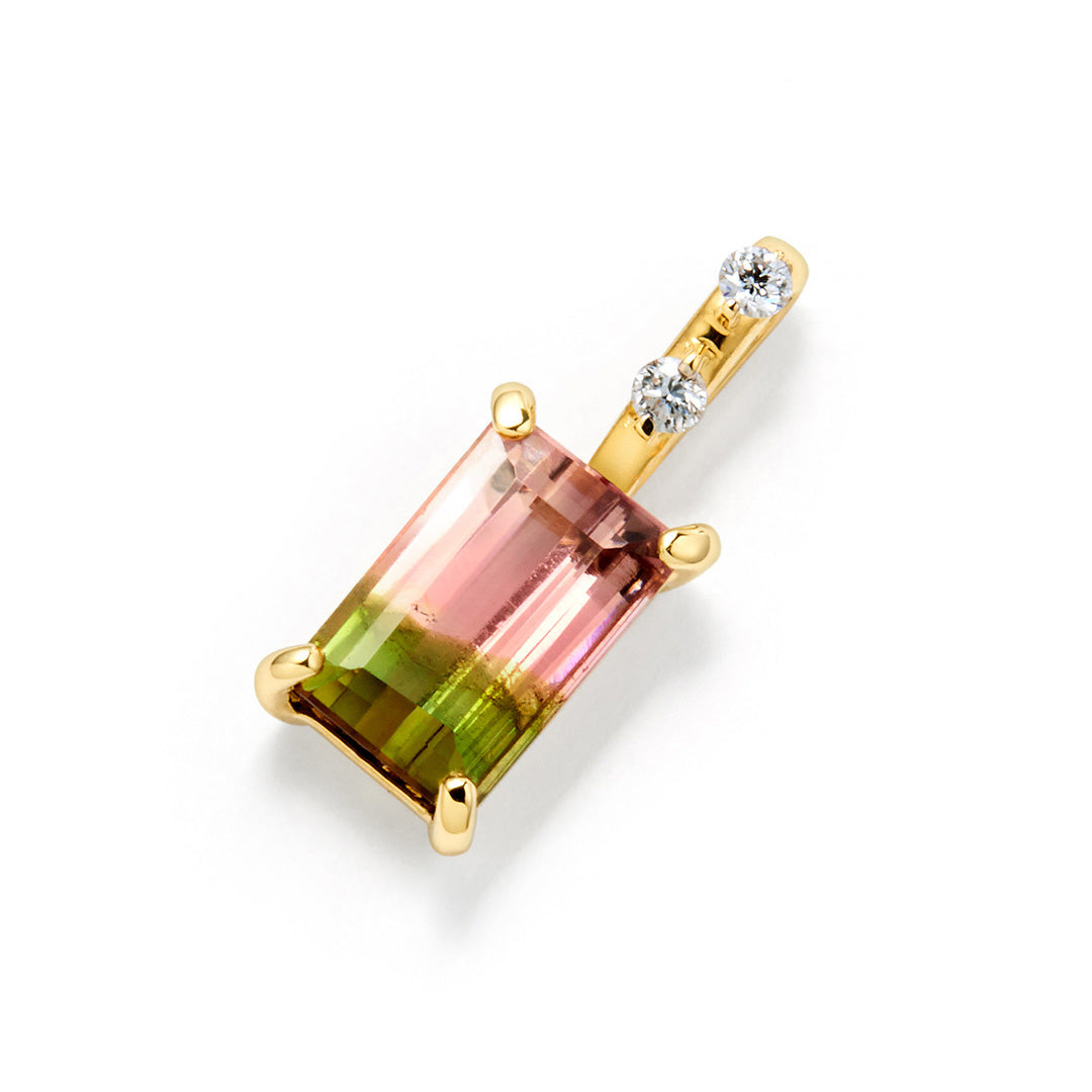 【丸の内店舗限定】バイカラートルマリン K10ペンダントトップ・アクサンテール