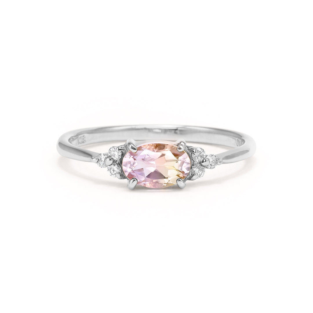 【即日発送】アメトリン×ダイヤモンド K10/K18/PTリング・フラヴィ