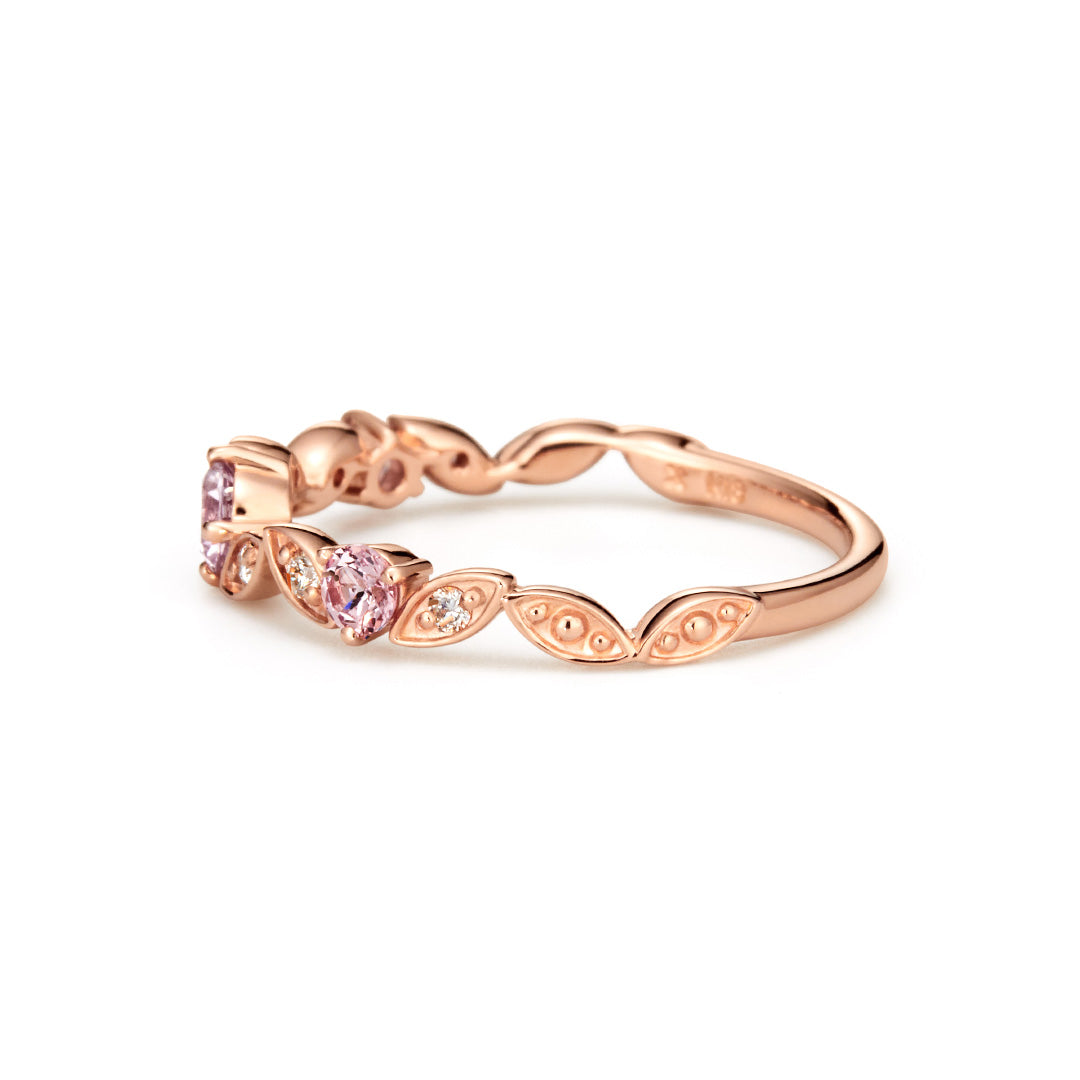 シャンパンガーネット K10/K18リング・リエール