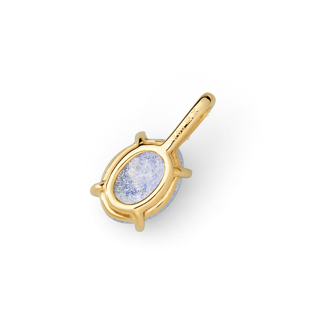 【店舗限定】デュモルチェライトインクォーツ K10ペンダントトップ・アクサンテール