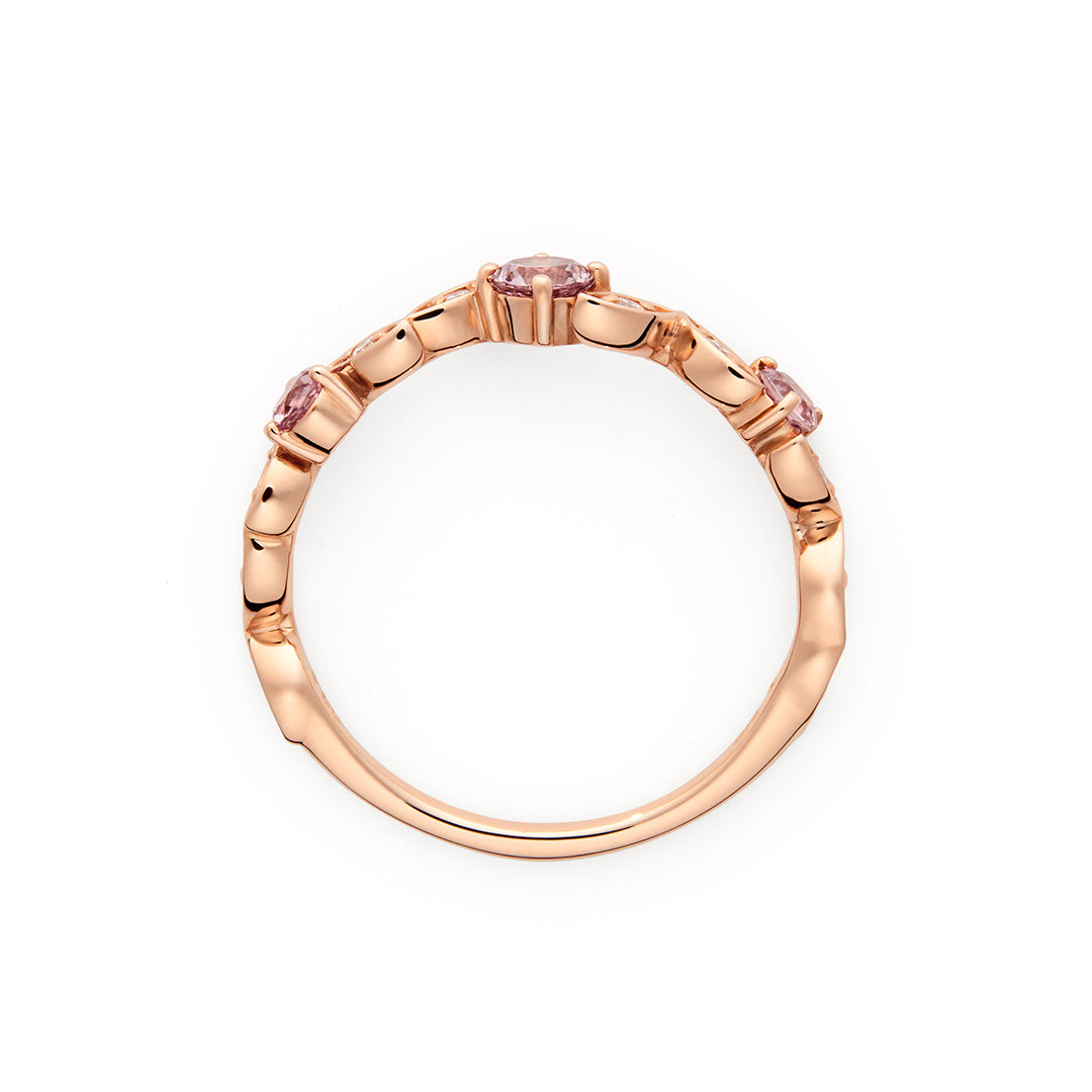 シャンパンガーネット K10/K18リング・リエール