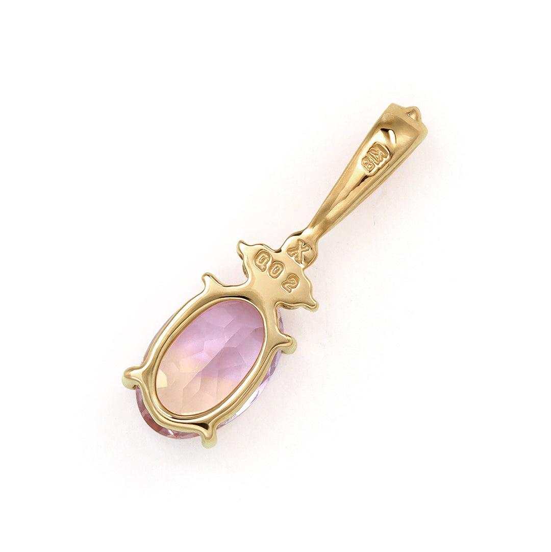 【即日発送】アメトリン×ダイヤモンド K10ペンダントトップ・フラヴィ