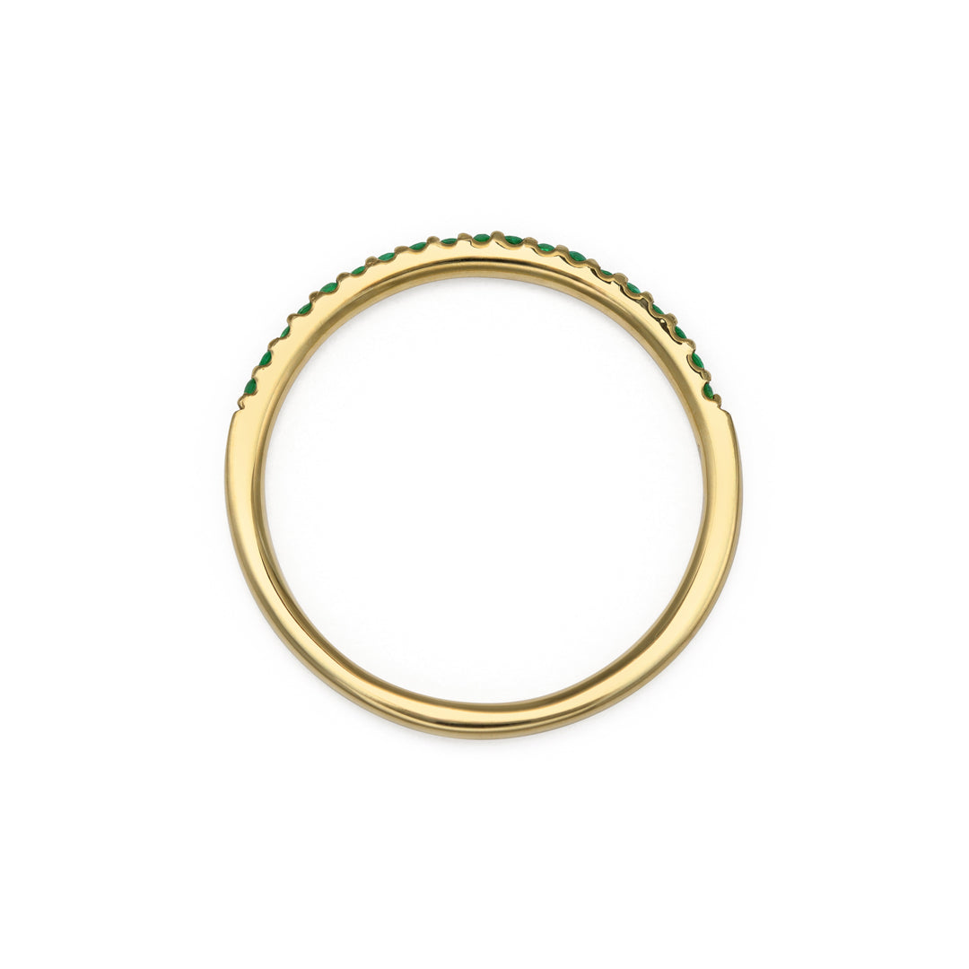 エメラルド K18/PTリング・ベル