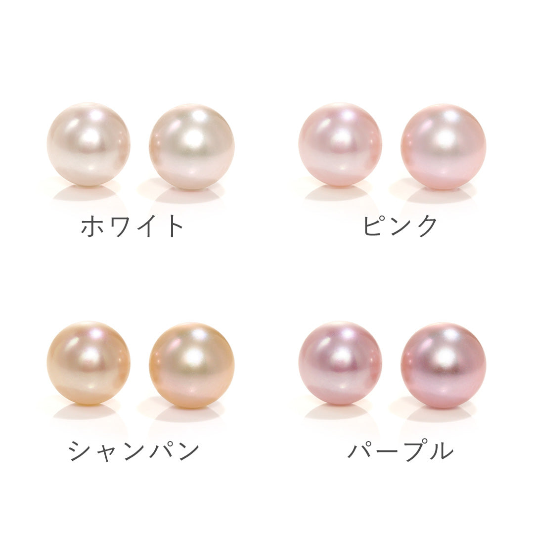 【即日発送】淡水真珠 K18 ピアス(両耳)・コロン