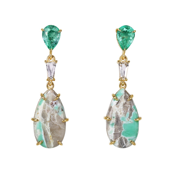 在庫限り・店舗限定】バリサイトインアゲート×エメラルド×K10イエロー