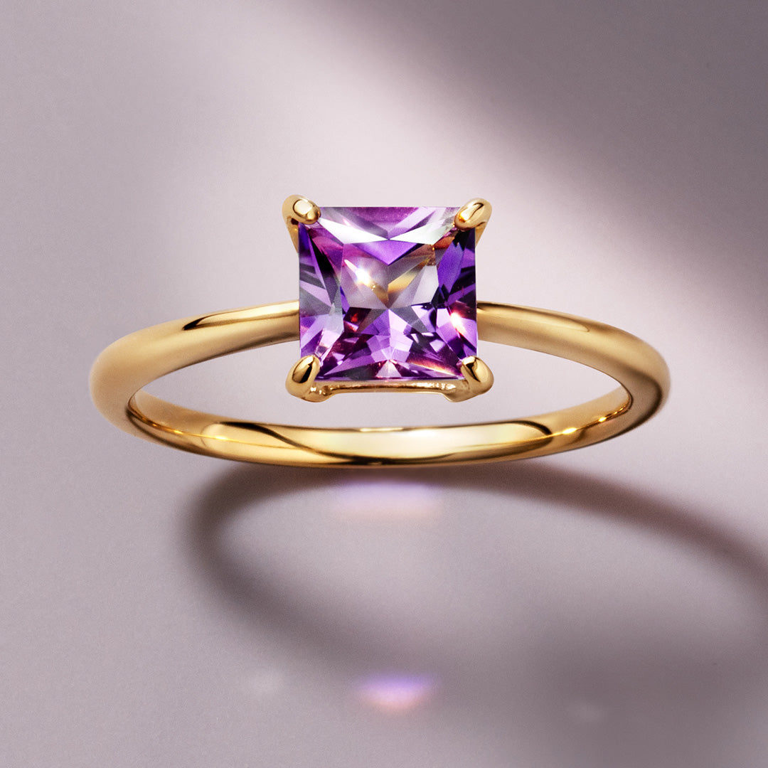 【阪神梅田本店POPUP限定】アメジスト(カシャライ産) K18/PT リング・セラム