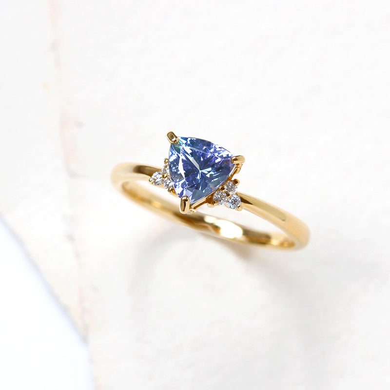 タンザナイト×ダイヤモンドK18/PTリング・イネス