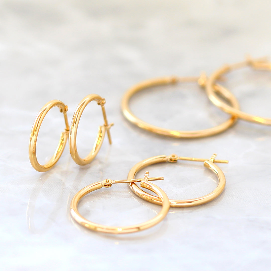 【在庫限り・即日発送】K18ピアス・アリア(25mm)