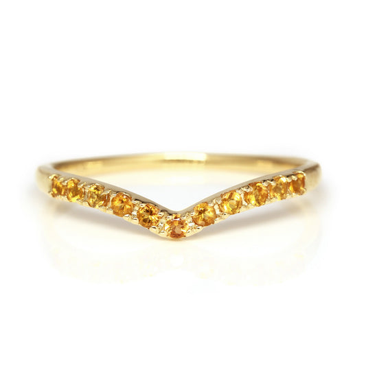 シトリン K10/K18リング・メルヴェ