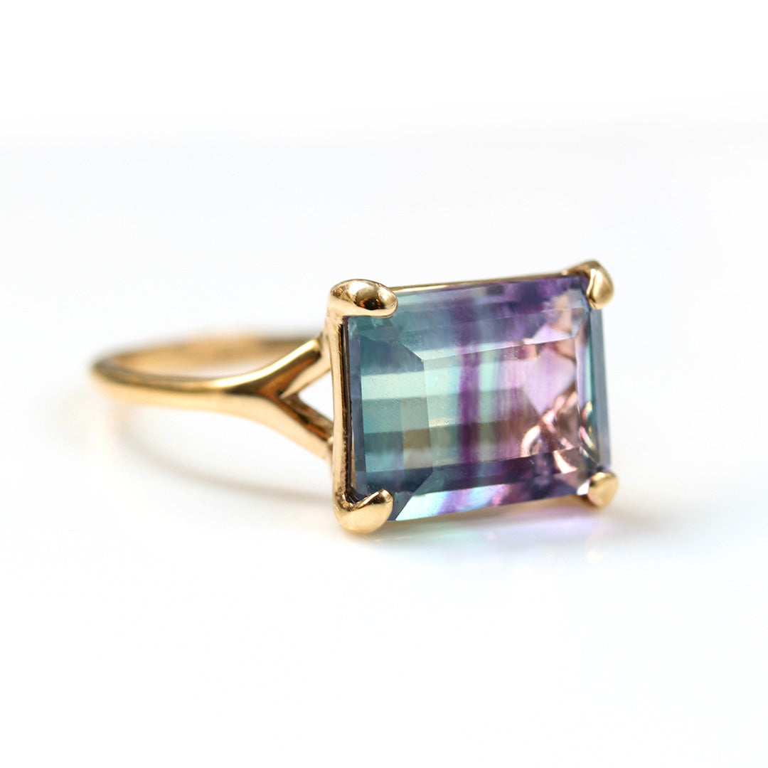 【在庫限り・即日発送】レインボーフローライト K10リング・ファシネ